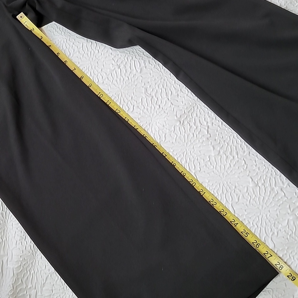 Ann Klein Black Pleaded Wide Leg Highwaist Pull On Ankle Pants, Size M - Picture 11 of 16
